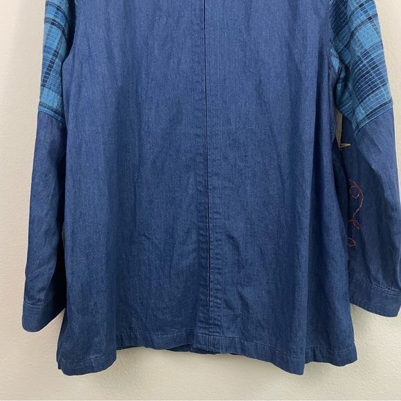 JOHNNY WAS Moonlight Tie Dye Patchwork‎ Boho Utility Jacket Size Large - Picture 12 of 13